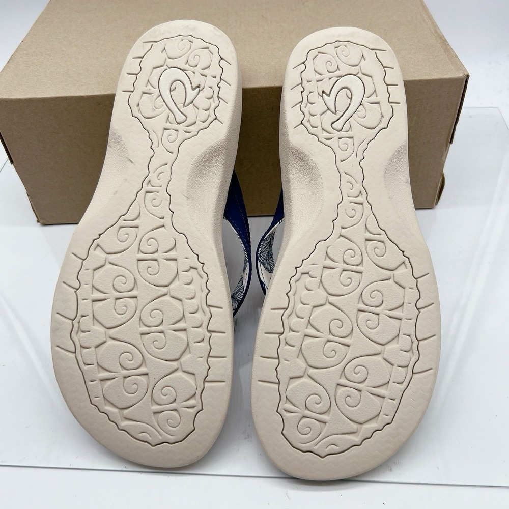 OluKai Ohana white sand trench blue Women's Flip Flop Sandals - Picture 8 of 12
